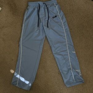 Light Blue Track Pants with White Accents
